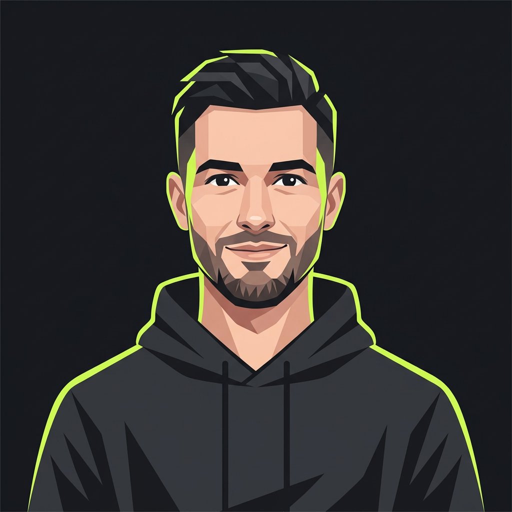Illustrated portrait of Alex Carter