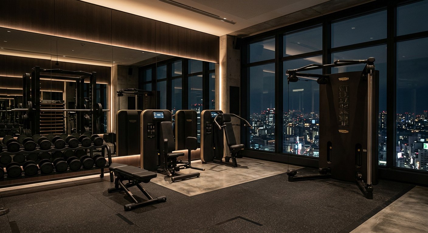 The strength hall with smart training equipment